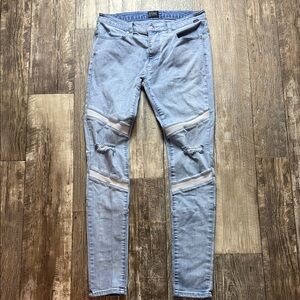 CARRE PARIS FRANCE 1789, Men's Skinny Jeans in Light Blue Denim, 32